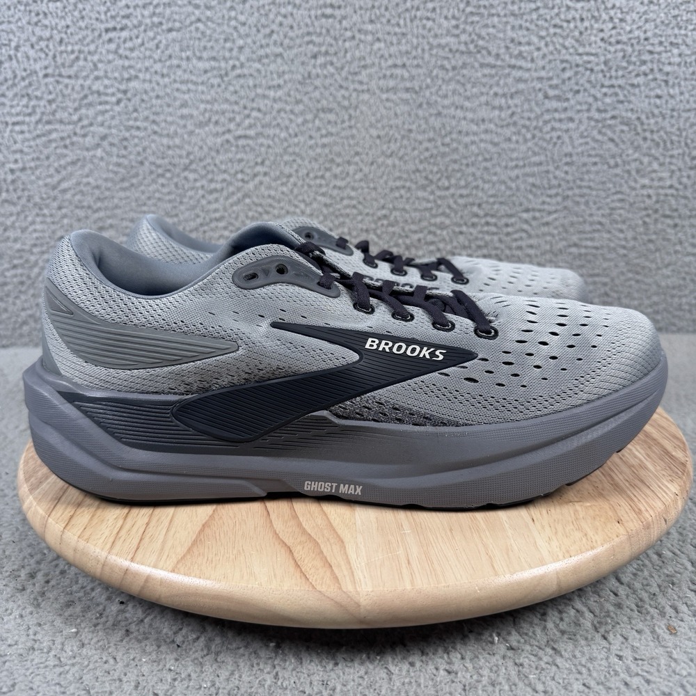 Brooks Ghost Max 3 Mens Size 12 Grey Alloy Ebony Road Running Shoes 1104641D069